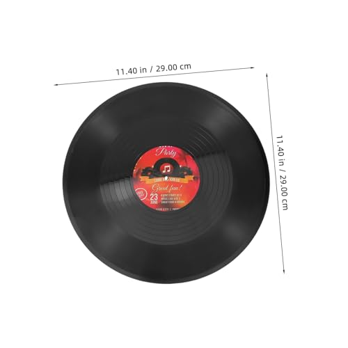 Image of Indusoire 2 Pcs Vinyl Records Decor, Fake Vinyl Records for Decoration, Retro Wall Art for Home, Music Room, Party, Vintage Aesthetic CD Decor