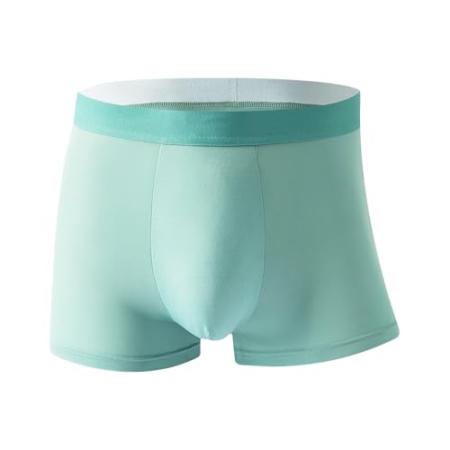 Mens Sexy Ice Silk Underwear Mid-Rise Stretch Pouch Breathable Cool Boxer Athletic Support Short Leg Underpants