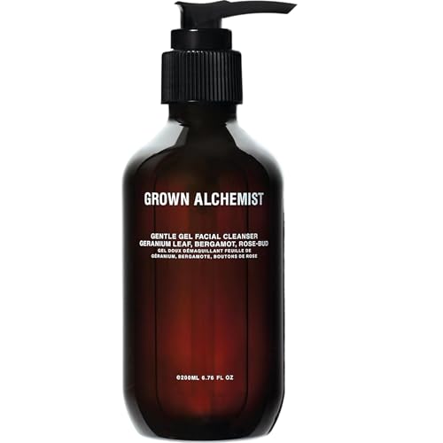 Grown Alchemist Gentle Gel Facial Cleanser (200ml) Natural Face Wash. Hydrating Bergamot & Rosebud...