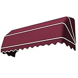 WIGING Französisch Gebogene Einziehbar Markise, Falten Teleskopisch Wasserdicht Sonnenschutz Türvordach Mit Schrauben Und Klammern Für Villa Balkon Cafe Dekoration Überdachung