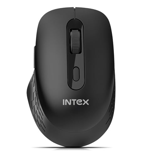 Image of Intex Flow 2.4GHz Wireless Mouse | Upto 1600 DPI Resolustion | 6 Buttons | 10 Million Button & Smooth Scrolling | Silent Clicks & Auto Slip Mode | 10M Working Range | Nano Reciver (Black)
