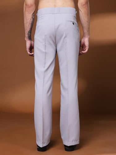 Image of Gurkha Pants for Men | Trouser for Men | Formal Pant | Classic Button | Bell Button High Waist Pleated Casual Trousers | Flared Leg Pants for Office Smart Casual Travel Party