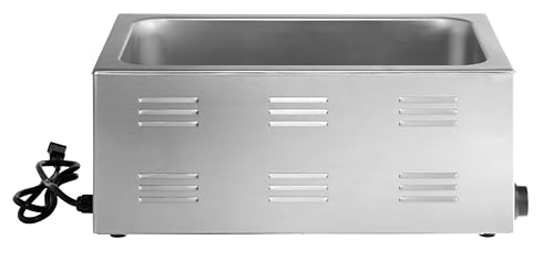 Kratos Commercial Electric Countertop Food Warmer/Portable Steam Table Food Warmer, 120V, 1200 Watts, Stainless Steel, Fits 12" x 20" Food Pan (28W-168)