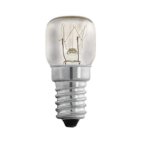 EGLO Lampadina Alogena LM_HAL_E14, per Forno a Incandescenza 300 °C, Lampadina Alogena da 15 Watt, 85 Lumen, Luce Bianca Calda, Dimmerabile, 2200 Kelvin, Lampadina T22, Diametro 2 cm