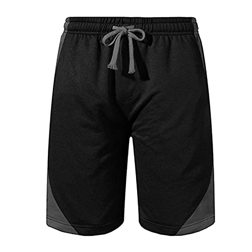 Glitter Foam Summer Mesh Color Matching Men's Sports Fitness Shorts Pants Leisure Breathable Men's Pants Trousers Grey #TOP29