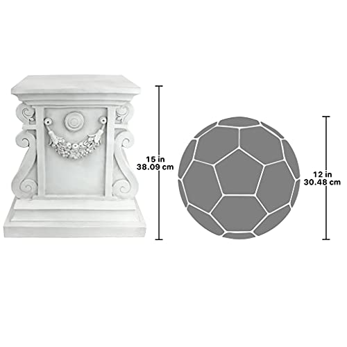 Design Toscano NG314100 Statuary Garden Base Riser, Large, Classic Plinth