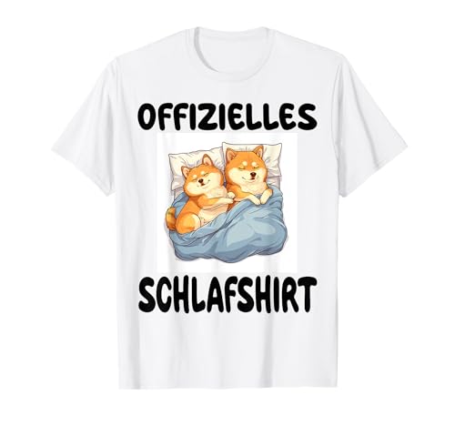 Shiba Inu Hund Offizielles Schlafshirt Nachthemd T-Shirt