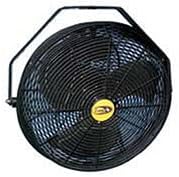 JD 18" Fan With Wall Ceiling Bracket 1/8 HP 3120 CFM, Black