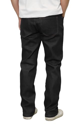 URBANJ Men's Skinny Fit Unwashed Raw Denim Jeans2