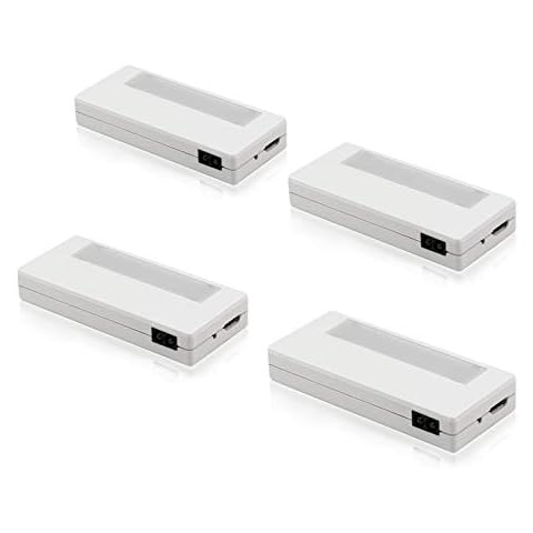 SIBI Motion Sensor Lights Indoor [4 Packs], USB Rechargeable Led Night Light, Warm White Cupboard Light with Magnetic Strips for Wardrobes, Bedrooms, Stairs, Cabinet, Kitchens, Hallway Cover