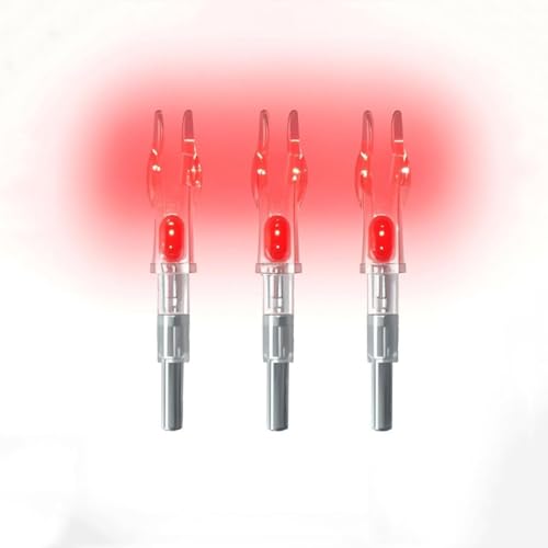 JIANZD Lighted Arrow Nocks 4.2mm, 3PCS, Victory-Red