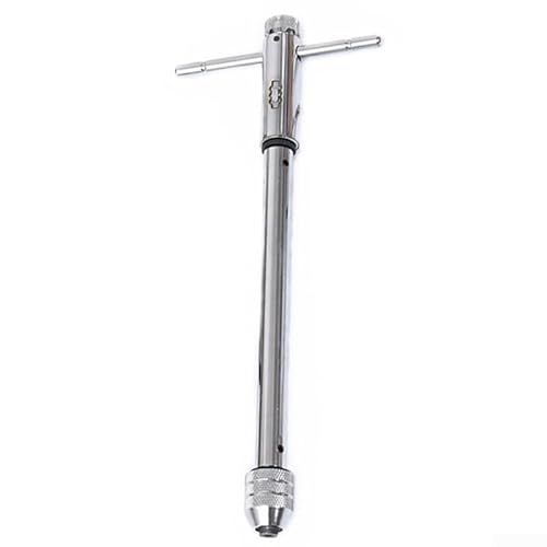 Image of Ratchet Tap Wrench For M3 M8 M5 Thread Sizes With Sliding T Handle And Ball Bearing Lock Offering Secure Thread Control(M5-12 Lengthened)
