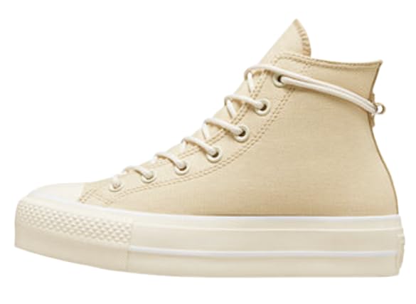 Converse Women's Chuck Taylor All Star Lift Sneakers, Oat Milk Size 8 Medium US2