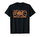 NBA New York Knicks Peace Love Basketball T-Shirt
