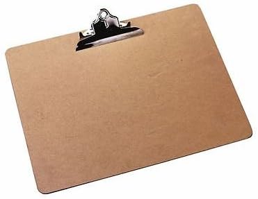 A3 Masonite - Hard Board Clipboard Heavy Duty Metal Clip