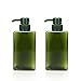 Sayiant 2 leere Duschgel-/Shampoo-Flaschen, PET-Spender-Flasche, Lotion-Pump-Flasche, 450 ml (grün).