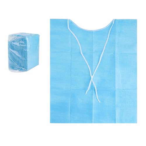 Qsvbeeqj Baberos desechables para dentales, 30 unidades, impermeables, accesorios para protección higiénica durante tratamientos dentales, baberos anticontaminación