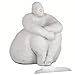 XYQXYQ Fat Lady Figurines Yoga Decor,Woman Sculpture Yoga Figurine Creative Woman Ornament Vintage Home Decoration Room Table Craft Gifts (A)