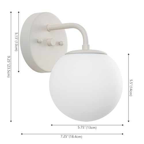 Image of JONATHAN Y Louis Parisian Globe 5.75 inch Vanity 1-Light, Almond