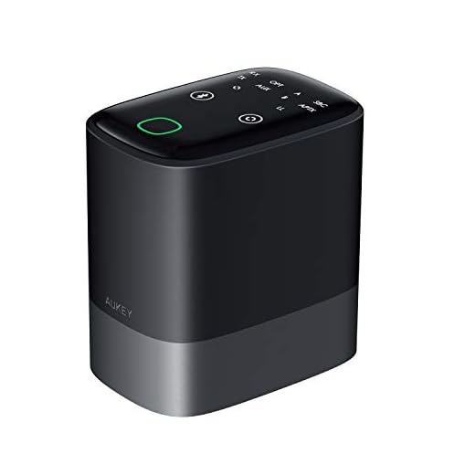 AUKEY Emetteur Recepteur Bluetooth 5.0, 2-en-1 sans Fil Adaptateur Audio avec aptX Low Latency, 50m Gamme, Deux Connexions pour Home Stéréo Ordinateur, TVS, etc