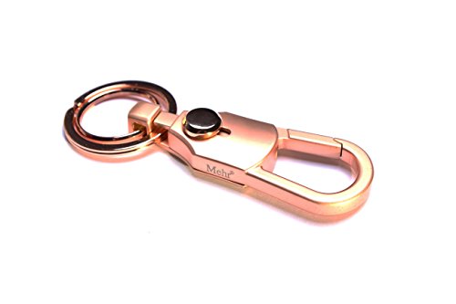 Mehr Classic Attachable Key Chain - Simple, Elegant, Durable Multi-Ring Key Holder - Smart Keychain (Gold/Rose Gold - Modern Valet)