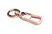 Mehr Classic Attachable Key Chain - Simple, Elegant, Durable Multi-ring Key Holder - Smart Keychain (Gold/Rose Gold - Modern Valet)