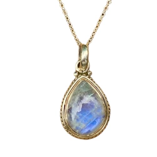 Pendentif pierre de lune blanche et sa chaîne pour sublimer votre style