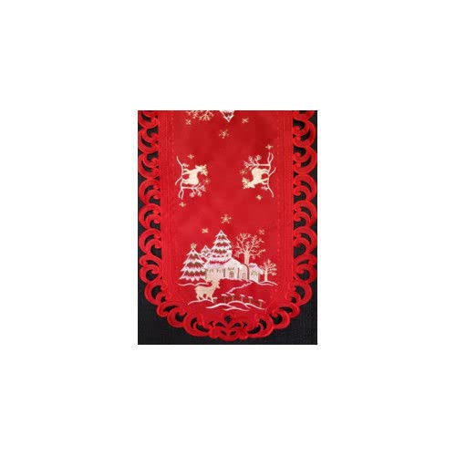 ProCooker H8837-R Reindeer Red Oblong Table Cloth44; 52 x 71 in.