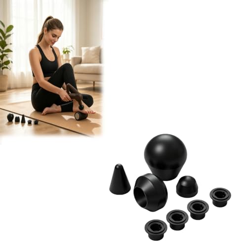Massage Gun Replacement Heads Compatible with Theragun Mini Elite Soft Attachments Set for Percussion Massager Multi-Purpose Muscle Massage Accessories Durable and Easy to Install