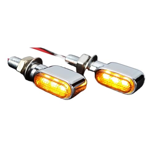Clignotants LED pour moto 12V momt en aluminium silver