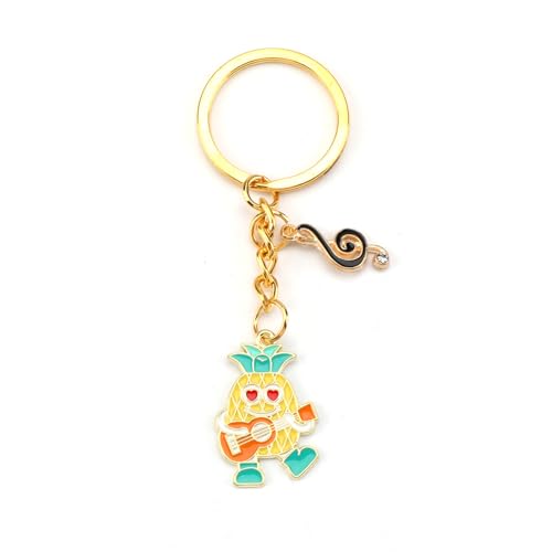 Pineapple Fruit Keychain, Cartoon Keychain, Aesthetic Accessories, Cute Keychain, Bag Charm, Cool Gifts, Music Pendant for Women, gold, S Pineapple Fruit Keychain, Cartoon Keychain, Aesthetic Accessories, Cute Keychain, Bag Charm, Cool Gifts, Music Pendant for Women, gold, S