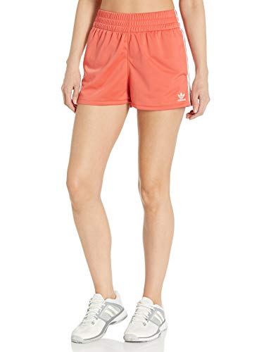 adidas Originals Women's 3 Stripe Shorts, Trace Scarlet S18/White, XS