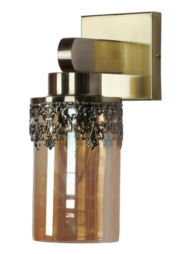 Image of Cylindrical Embellished Wall Sconce Made with Glass Light for Home Decorative Lamps for Bedroom Living Room & Home Decoration