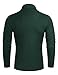 Poriff Mens Fashion Slim Fit Crew Neck Lightweight Pullover Sweater Basic Tops Green L