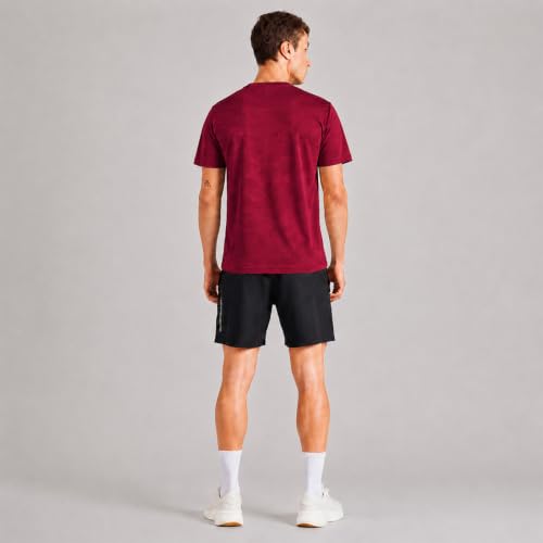 Image of Pepe Jeans Men's Solid Polyester Regular Fit Athleisure T-Shirt | Durable Lightweight Performance Tee for Gym & Casual Use | Breathable Quick-Dry Fabric | Round Neck | Short Sleeves | Sporty Comfort