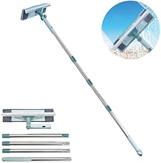 Window Squeegee, 66 Inches Window Cleaning Kit, Window Wiper Cleaner with Extension Pole for High Windows and Car Windshield