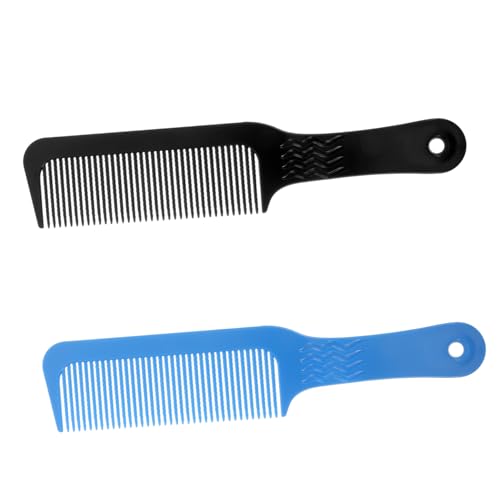 MOTHNUR 2 Piezas Peine Antistático para Hombre Peine de Peluquería Portátil de Plástico con Diseño Ergonómico para Estilismo y Cuidado del Cabelludo Casa o Barbería Colores Negro y Azul