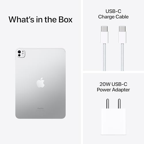 Image of Apple iPad Pro 11″ (M4): Ultra Retina XDR Display, 256GB, Landscape 12MP Front Camera / 12MP Back Camera, LiDAR Scanner, Wi-Fi 6E, Face ID, All-Day Battery Life, Standard Glass - Silver