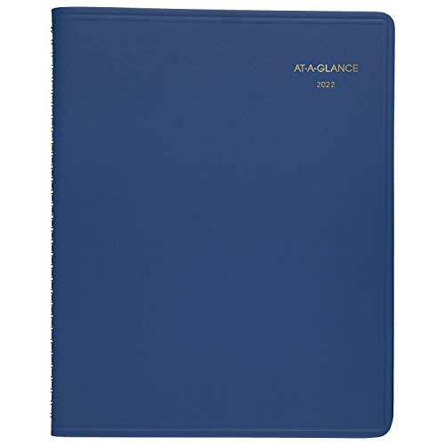 2022 Monthly Planner by AT-A-GLANCE, 9 x 11 , Large, 15 Months, Fashion Color, Blue (7025020)