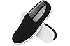 Mens Canvas Mesh Slip On Espadrilles Casual Low Top Plimsoll Trainers Size 7-12 (Black, UK Footwear Size System, Adult, Men, Numeric, Medium, 9) #1