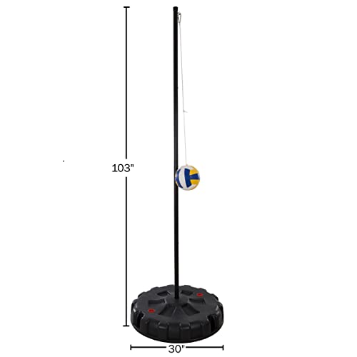 Hey! Play! Portable Tetherball Complete Outdoor Game Set With Base, Ball, Pump, Cord & Stakes - Family Game For Kids And Adults #TOP1