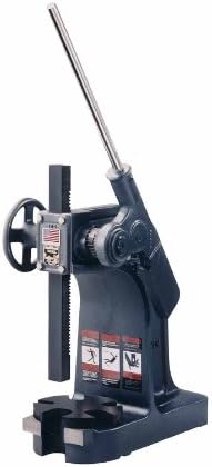 Dake 1-1/2 Model Ratchet Leverage Arbor Press with Handwheel and Counterweight, 3 Ton Capacity, 11.5" Maximum Working Height, 7.25" Length x 18" Width x 19" Height