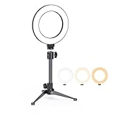 [Polyvalent] La conception de l'anneau lumineux produit une lumière douce et agréable qui aide à lisser les ombres et à masquer les imperfections de la peau. Cette lumière est idéale pour la visioconférence, le travail à distance/maquillage/vlog/vidéo YouTube/TikTok