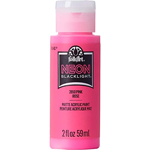 Image of FolkArt Neon Acrylic Paint in Assorted Colors (2 Ounce), 2850 Neon Pink