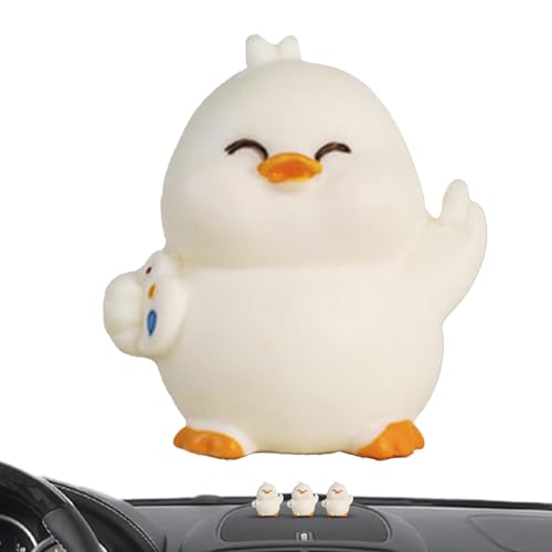 Décoration De Voiture Canard,Tableau De Bord Décoration De Canard De Voiture - Statue en résine de canard grenouille de dessin animé,Accessoires de voiture...