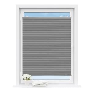 Woltu Plissee 4063 Grau Faltrollo 90x120 cm