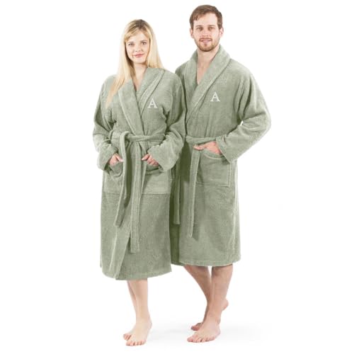 KHALPERA Aristocrat Custom Embroidered 100% Turkish Cotton Bathrobe –Personalized Robe With Initials, Monograms, Names – Soft Absorbent Terry Cloth Bathrobe for Men and Women - image 6