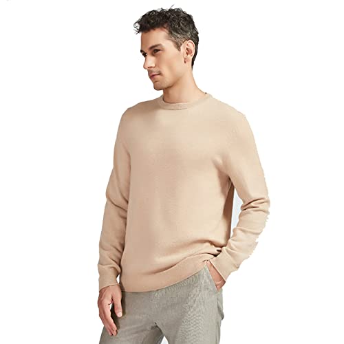 Men's Essential V-Neck Sweater 100% Pure Cashmere Classic Long Sleeve