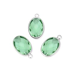 August/Peridot Green - Silver Plated