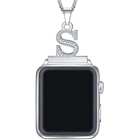 Callancity Alphabet Necklace Pendant Watch Connector Cover